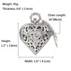JewelryWe Vintage Pocket Watch, Women's Heart Analogue Quartz Watch with