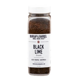 Burlap & Barrel Ground Black Lime - As seen on Shark Tank! Tart & Savory for Roasted Meats, Veggies, Stews, Kebabs Alternative to Makrut Leaf -16oz Plastic Container