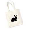 huuraa Jute Bag Rabbit Silhouette Gift Bag 10 Litres Cotton