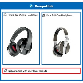 DowiTech Soft Replacement Ear Pads Compatible with Focal Listen Wireless/Focal Spirit One Headphones, Comfortable Fabric and Memory Foam Earpads