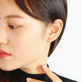 3mm Tiny Titanium Earrings Birthstone White Cubic Zirconia Stud Earrings for Women, Dainty Small CZ Sleeper Earrings Hypoallergenic Earrings Studs Valentine's Day Birthday Jewelry Gifts