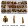 M3 M3.5 M4 Wood Screws Set, 380 Pieces Self-Tapping Screws