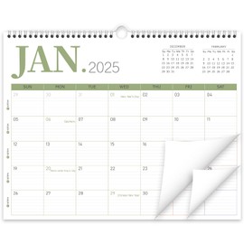 GuassLee Wall Calendar 2025, 2025 Calendar Wall Runs from Jan. 2025 to Jun. 2026, 18-Month Hanging Calendar Spiral Bound for Office School Home Planning and Organizing, 14” x 11”