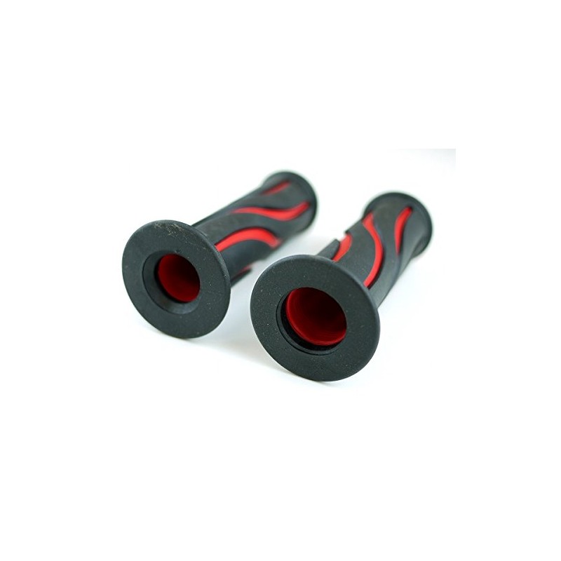 Custom Grip Wave Red Red Left & Right Set Bike