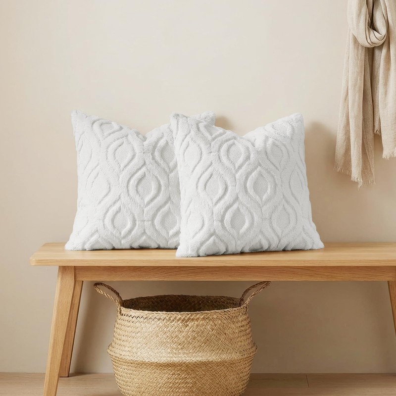 decorUhome Set of 2 FurCushion Covers 30 x 50 cm