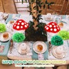 Yexiya 22 Pcs Mushroom Honeycomb and Flowers Honeycomb Ball Hanging