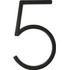 Distinctions 844715 Black Upgraded 5" Floating House Number 5, 5-Inch