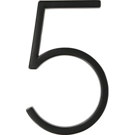 Distinctions 844715 Black Upgraded 5" Floating House Number 5, 5-Inch