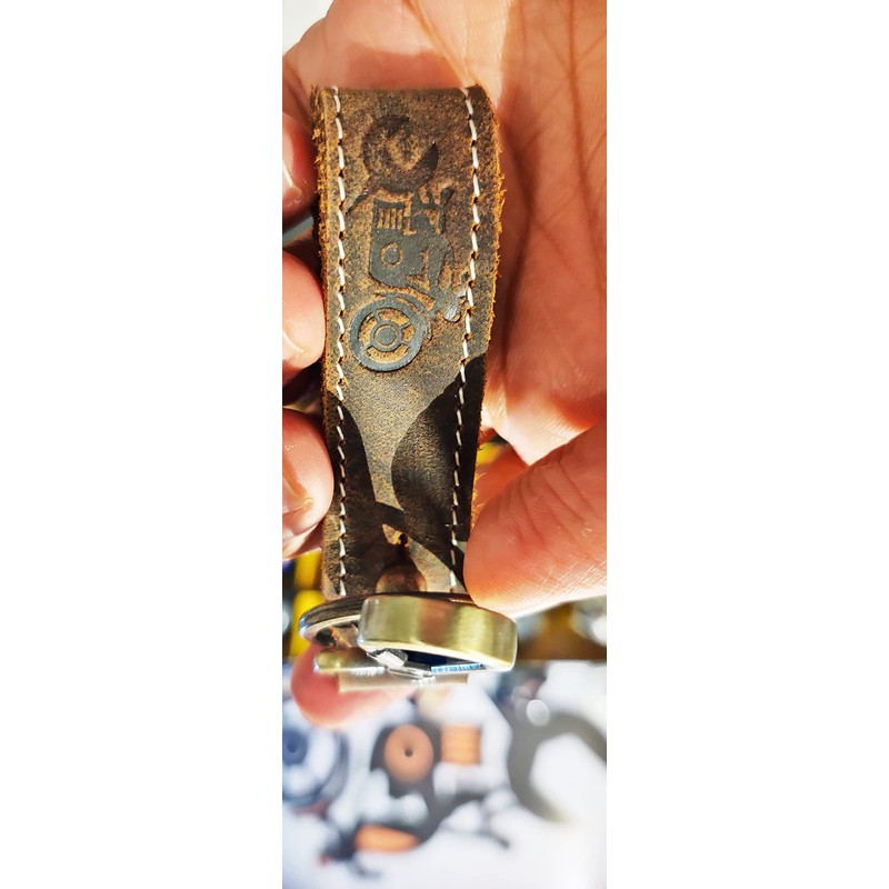 THE BIKERZ BUFF LEATHER KEY CHAIN/RING