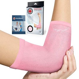 Doctor Developed Ladies Pink Elbow Compression Sleeve and Doctor Written Handbook- RELIEF from Tennis/Golfers Elbow