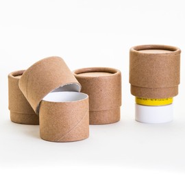 40 mL / 1.35 OZ Kraft Paperboard Lip Balm/Salve/Cosmetic/Lotion Jars x50