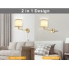 GOODATE Plug in Wall Sconces with Remote Control, Dimming &