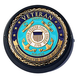 MotorDog69 Veteran Coast Guard Harley Milwaukee Eight Black Waterfall Horn Cover Coin Mount Set