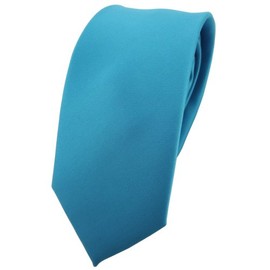 TigerTie Slim Satin Tie in Solid Colour in Various Colours -