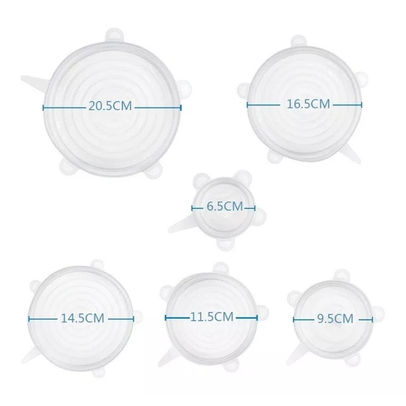 Extreme Beauty 6 Tapas De Silicon Antiderrame Reusable 3 Colores