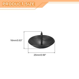 uxcell Upholstery Tacks Nail Pins Furniture, 10Pcs 25x16mm Thumb Tack Pins Assortment Kit Carbon Steel for Home Sofa DIY Decorative Nail Heads Nails, Bronze Color