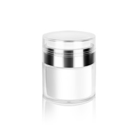 Airless Pump Jars Refillable Cosmetic Moisturizer Pump Botttles Travel Size for Cream, Gels and Lotion with Silicone Spatula (1oz)