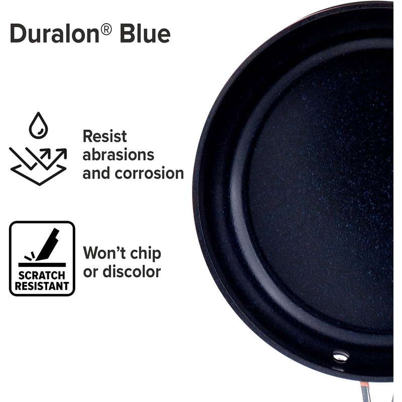 Nuwave 3-Piece Fry Pan Set, 8”, 10”, 12” Forged Lightweight,
