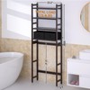 Cozivolife Over The Toilet Storage with 2 Baskets,4-Tier Bamboo Over