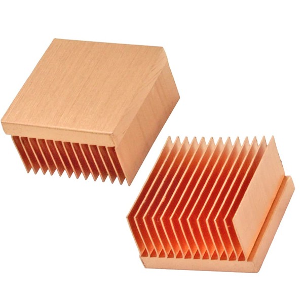 2Pcs Pure Copper Heatsink 0.79" x 0.79" x 0.43" /