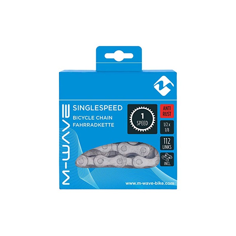 M-Wave Unisex - Adult Single Speed Bicycle Chain, 112 Links,