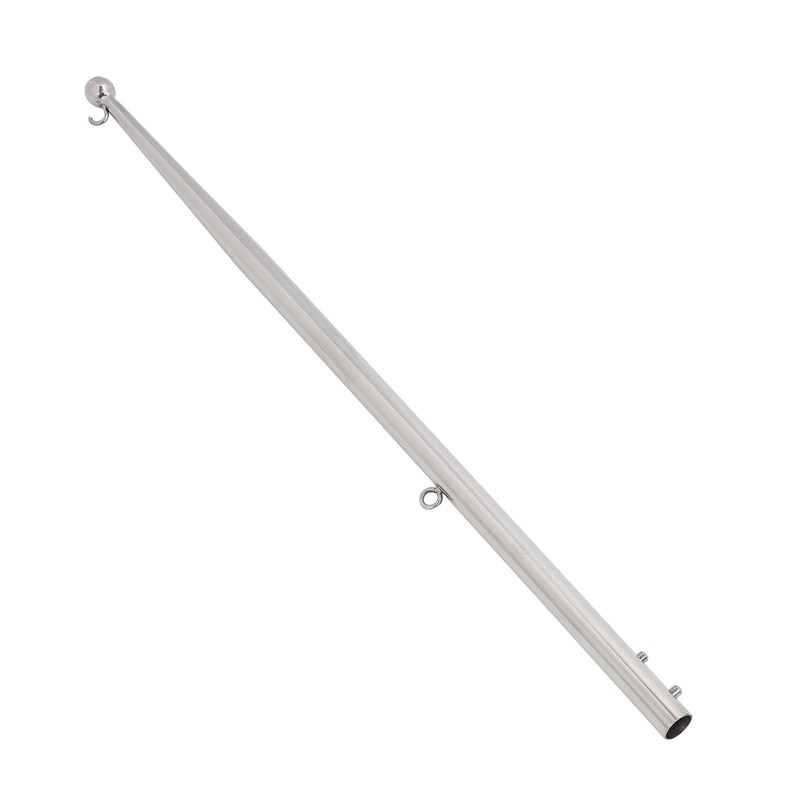 Boat Flag Pole 610mm Length Stable 316 Stainless Steel Rail