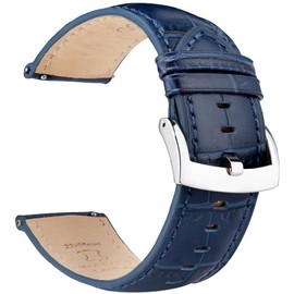 【OTTOODY】Watch Band Watch Strap 18mm 20mm 21mm 22mm Alligator Pattern Elegant Genuine Leather Watch Band Replacement Strap Quick Release No Tool Needed for Men Women Watches and Smartwatches, 20 mm