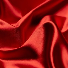 4 Way Stretch Silky Spandex Satin Fabric by The Yard - 60" Wide Shiny Satin Spandex Fabric for Dresses, Active Wear, Yoga Pants, Table Cloth - Thick and Heavy Spandex Fabric - Red - 1 Yard