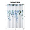 QiyI No Hook Shower Curtain with Snap in Fabric Liner,