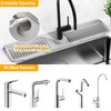 17.7inch Folding Faucet Mat for Kitchen Sink Splash Guard[7° Slope