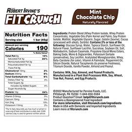 Fit Crunch- “FITCUNCH Barritas Proteínas Tamaño Snack, Diseñadas por Robert Irvine, Barra horneada de 6 capas, 3g de Azúcar, Glute