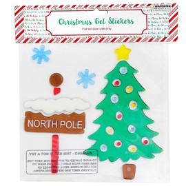 Christmas Winter Gel Sticker Window Clings Decoration Decor Bundle of 8 Packages