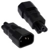 kenable 3 Pin IEC Socket C14 to Cloverleaf Plug C5