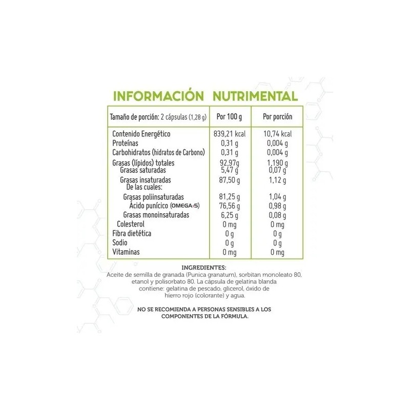 Granagard Suplemento Nutricional Cápsulas Aceite Semilla Granada