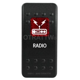 Carling Technologies OTRATTW Carling Technologies Contura II Rocker Switch, RADIO, RED LENS