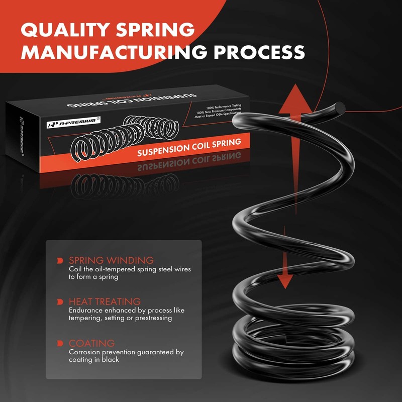 A-Premium 2Pcs Rear Suspension Coil Spring Set Compatible with Ford