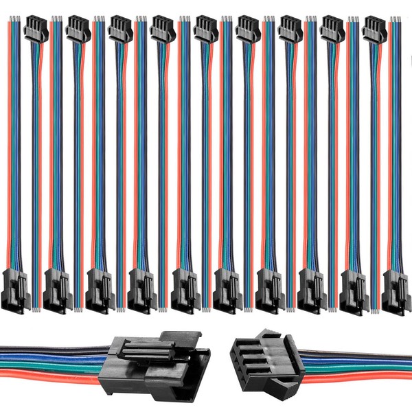 VONVOFF 4pin JST SM Connector,Micro Male and Female JST Connector
