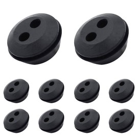 2 Holes Rubber Grommet Seal, Petrol Tank Rubber Plugs, Pack of 10 Fuel Tank Rubber Seals, Universal Petrol Filter Kit, Brush Cutter Accessories for Lawnmowers, Blowers, Grass Trimmer