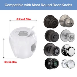 Baby Safety Door Knob Covers,(2 Pack) Baby Proof Door Handle Covers,Door Knob Child Proof Lockable Design,Door Handle Lock Cover,Parent Grip Door Knob Covers for Home,Living Room,Bedroom (White)