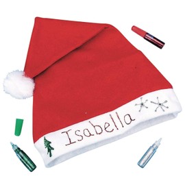 S&S Worldwide Holiday Santa Hat Craft Kit (Pack of 12)