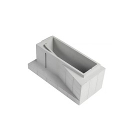 CINNABARI Modern Concrete Desktop Organizer, White, Geometric Design, Multipurpose Storage Box for Remote Controls, Makeup Brushes, Pens, Industrial Scandinavian Style, 12x8x4 Inches (white)