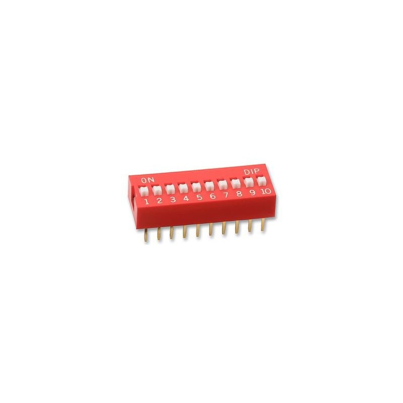 DIP Switch 10 POS SPST-NO Slider | SIP/DIP Switch 1