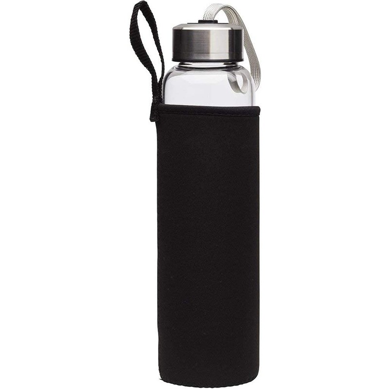 SAOI Crystal Water Bottle - Black Obsidian Gemstone Infused Elixir