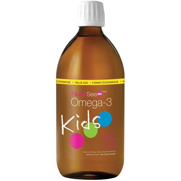 NutraSea Kids Omega-3 Plus Vitamin D, Bubble Gum, Bubblegum /