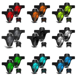 NICEDACK Bike Fender, Adjustable MTB Mud Guard, Front and Rear Compatible Mudguards, Fits 650B 20" 26" 27.5" 29 inch Fat Tire Bikes and All Disc Brake Bicycles (Matte Surface,Green)