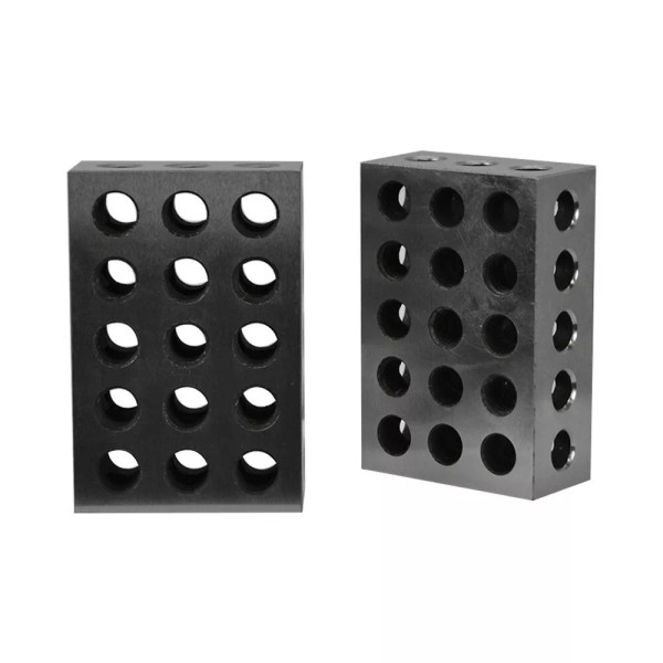 Unbranded 2 PC 1-2-3 Blocks 25-50-75mm Precision Blocks 23 Holes
