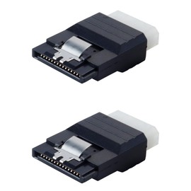 Hoite 2 Stück IDE-zu-SATA-Adapter, 4-poliger zu SATA-15-poliger Stromadapter, für Festplatten, Solid-State-Laufwerke, HDDs, SSDs, CDs und DVDs