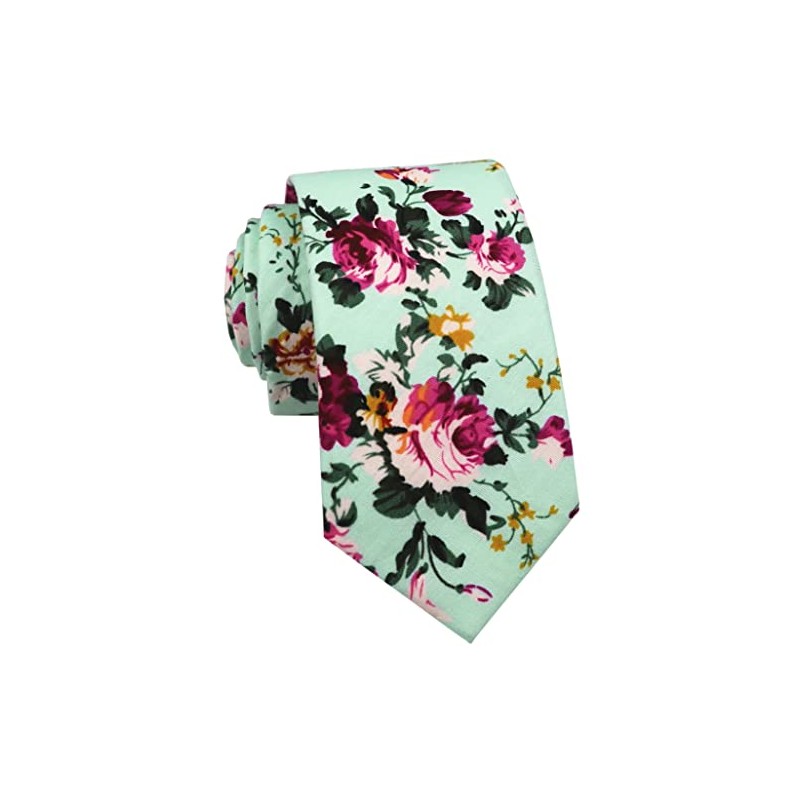 Elfeves - Corbata delgada de algodón y lino para hombre,