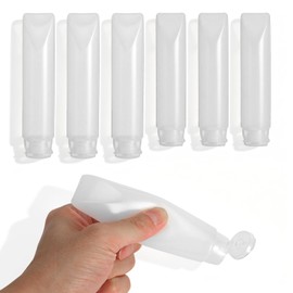 TLDBATICE 6 Flaconi da viaggio 30ml/50ml a prova di perdite, Contenitori Liquidi ricaricabili per bagaglio a mano, flaconi trasparenti per shampoo, crema, lozione e cosmetici