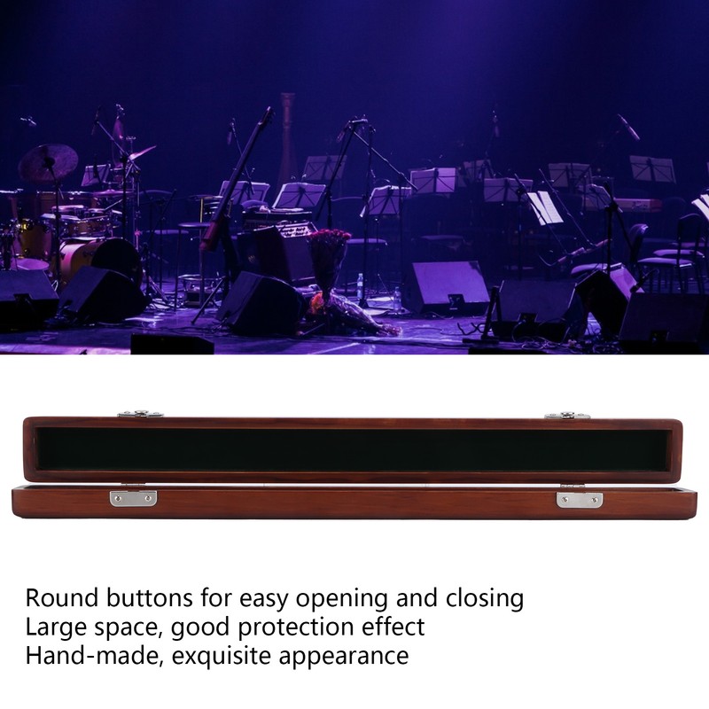 Baton Box Band Playing Guide Rod Wooden Protective Storage Case